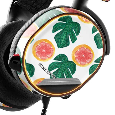 Bouffants and Broken Hearts Tropical Leaves and Citrus SteelSeries Arctis 3 Skin